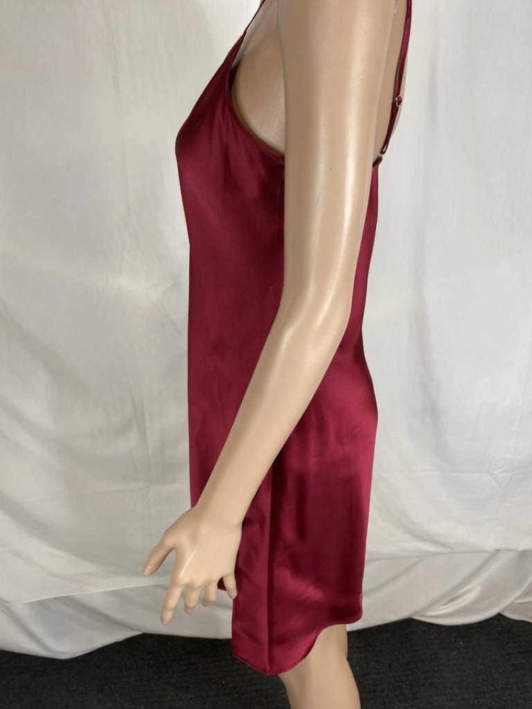 Lilysilk Womens Feminine Silk Chemise Camisole Nightgown Size S Claret Red — image 6 of 8